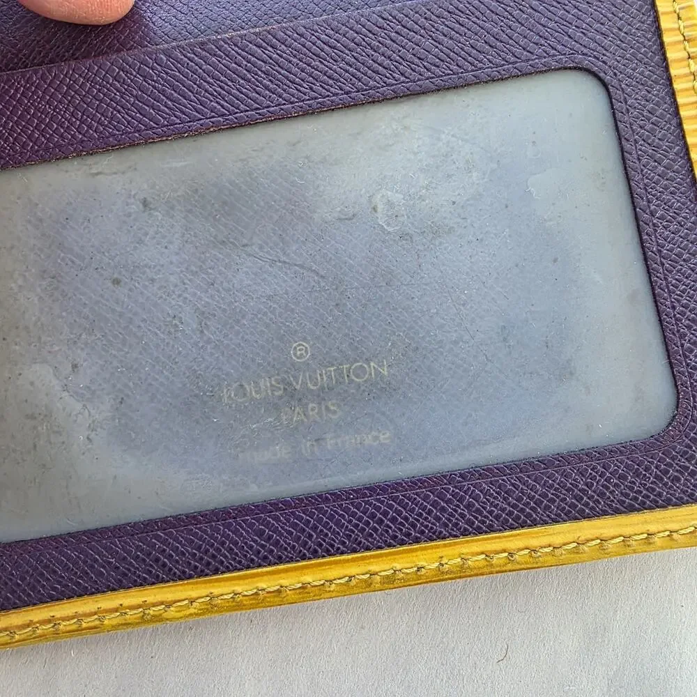 Louis Vuitton Yellow Epi ID Credit‎ Card Holder SP0030